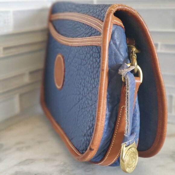 RARE Vintage Dooney and Bourke Saddle Bag 80's Pre-Tag Cadet Blue - Picture 6 of 17